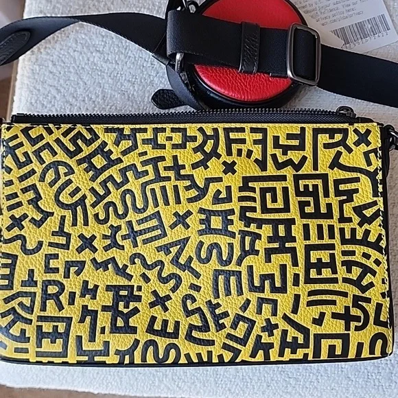 Coach Mickey Mouse Crossbody Bag with Red Coin Pouch - Picture 7 of 10